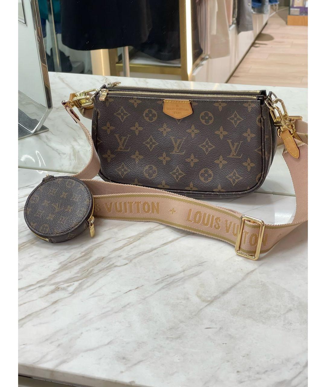 LOUIS VUITTON Коричневая сумка через плечо, фото 5
