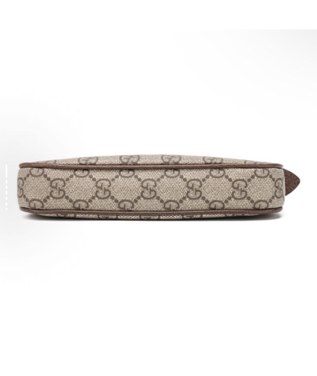 GUCCI Хаки кожаная сумка с короткими ручками, фото 6