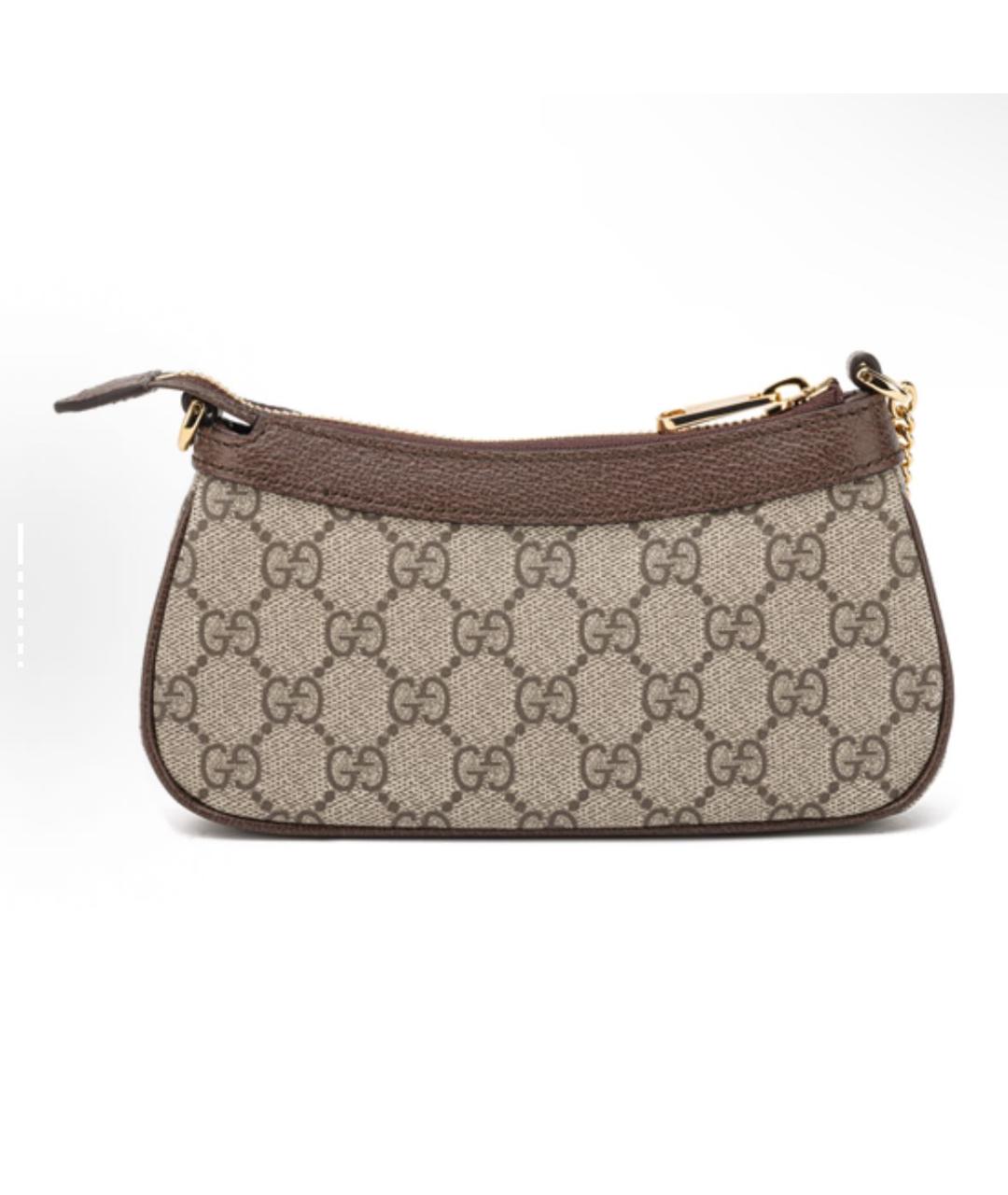 GUCCI Хаки кожаная сумка с короткими ручками, фото 5