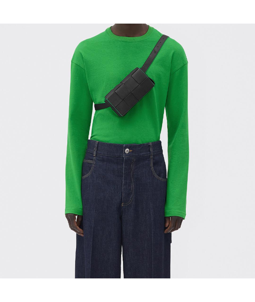 BOTTEGA VENETA Черная сумка на плечо, фото 6