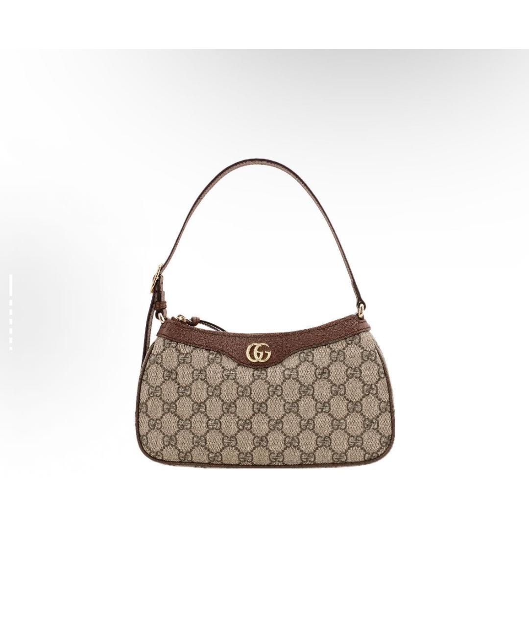 GUCCI Хаки кожаная сумка с короткими ручками, фото 7
