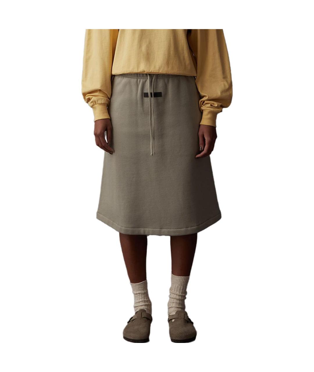 FEAR OF GOD ESSENTIALS Серая юбка миди, фото 2