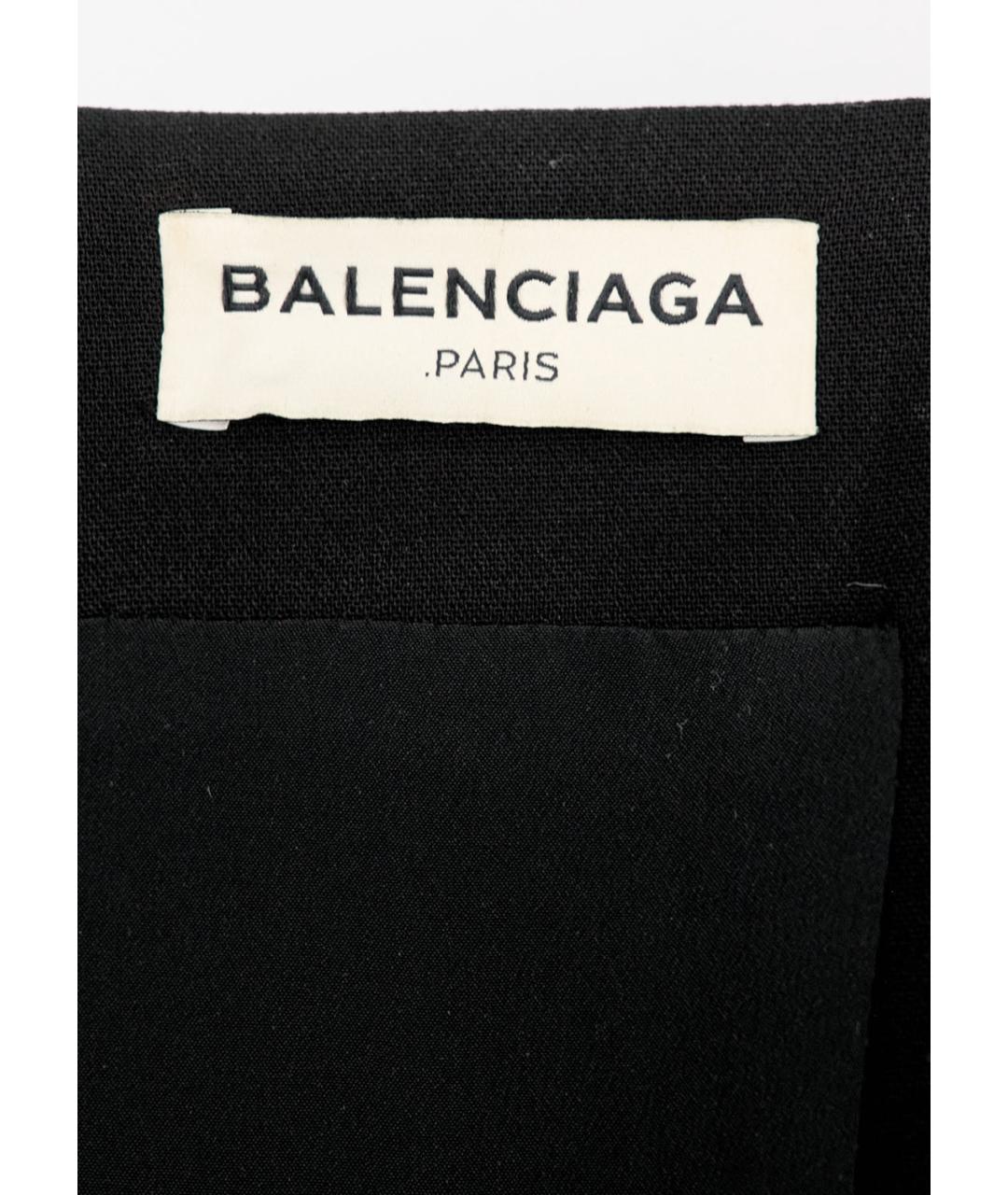 BALENCIAGA Черный шерстяной жакет/пиджак, фото 4