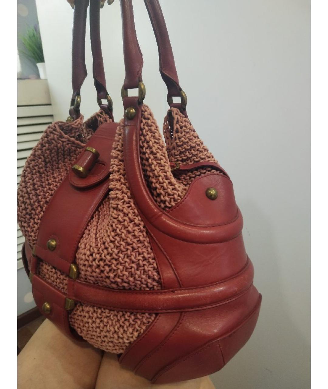 ALEXANDER WANG Бордовая кожаная сумка через плечо, фото 3