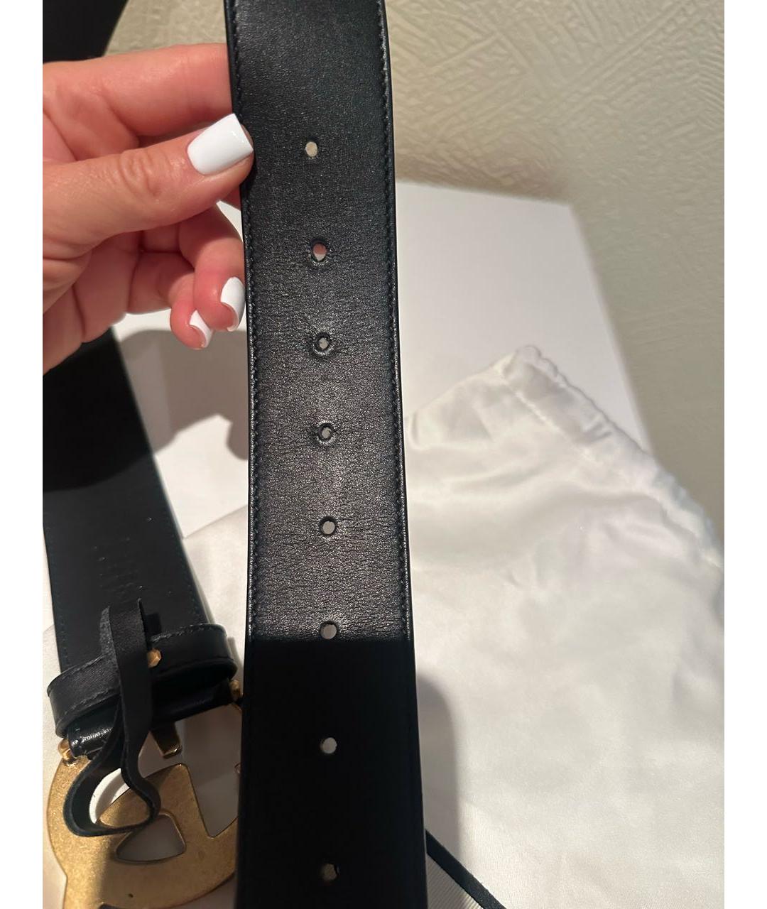 GUCCI Черный кожаный ремень, фото 3