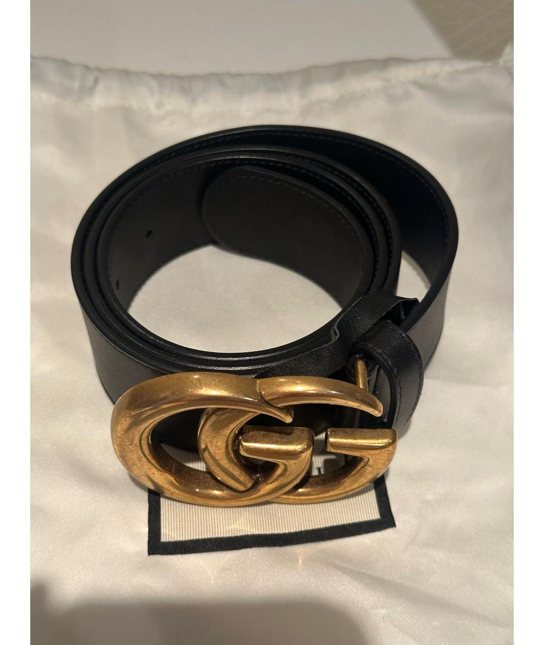 GUCCI Черный кожаный ремень, фото 5