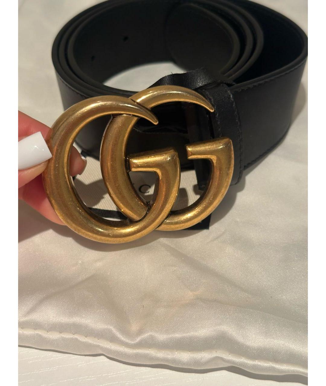 GUCCI Черный кожаный ремень, фото 2