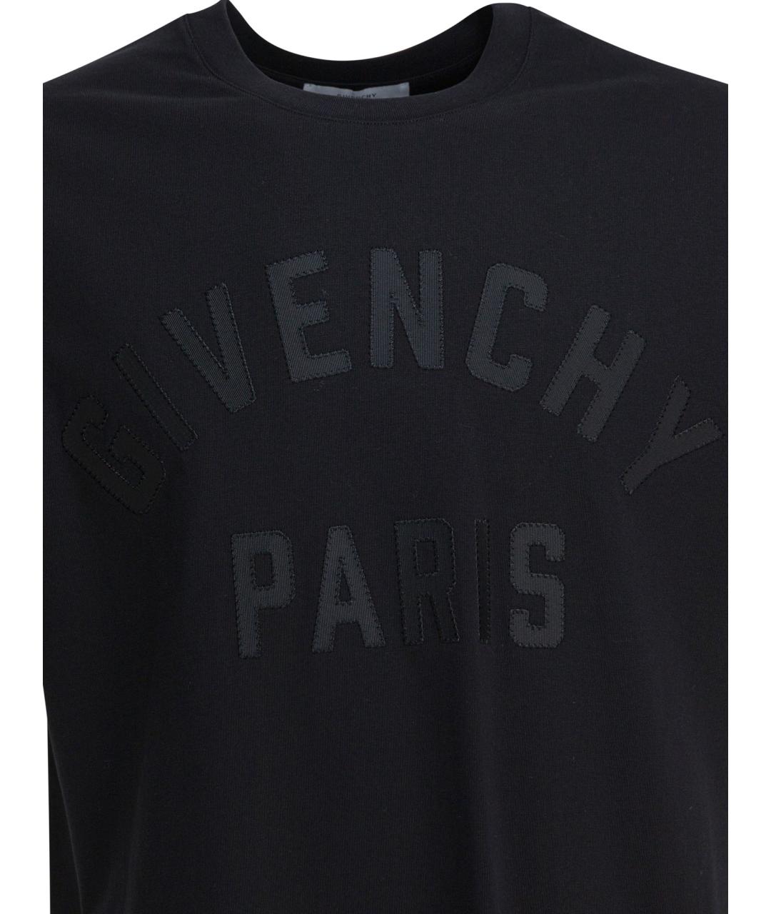 GIVENCHY Черная хлопковая футболка, фото 3