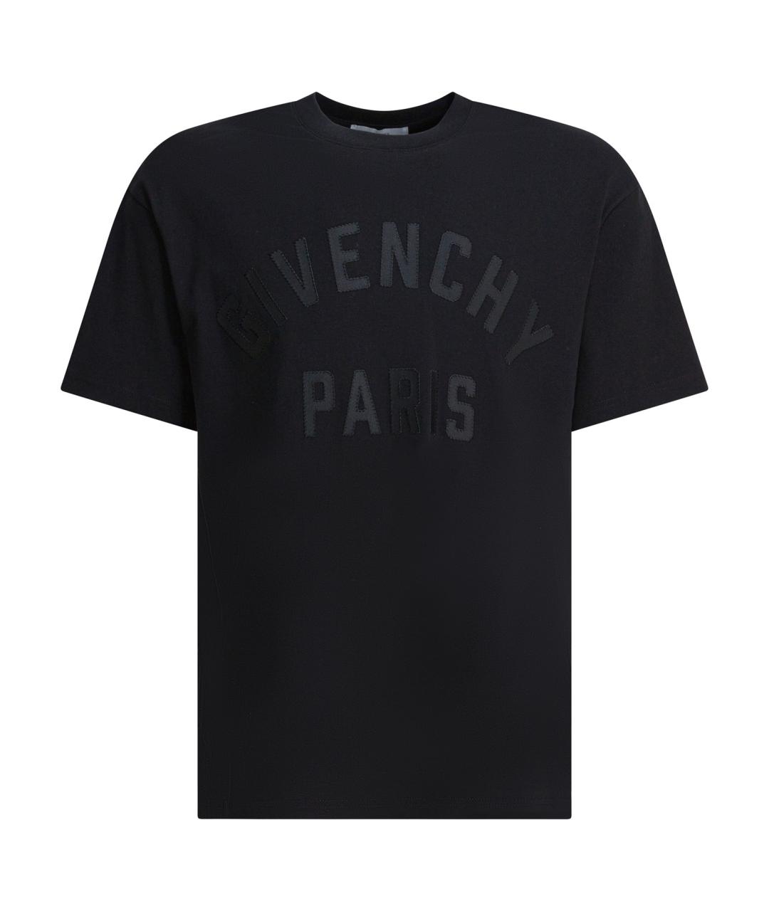 GIVENCHY Черная хлопковая футболка, фото 1