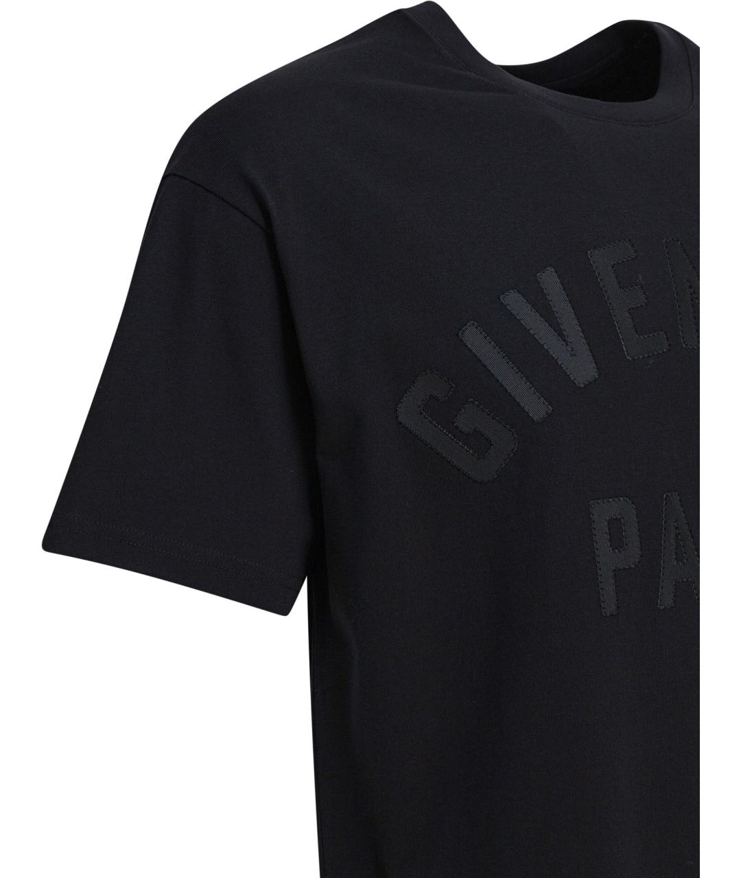 GIVENCHY Черная хлопковая футболка, фото 4