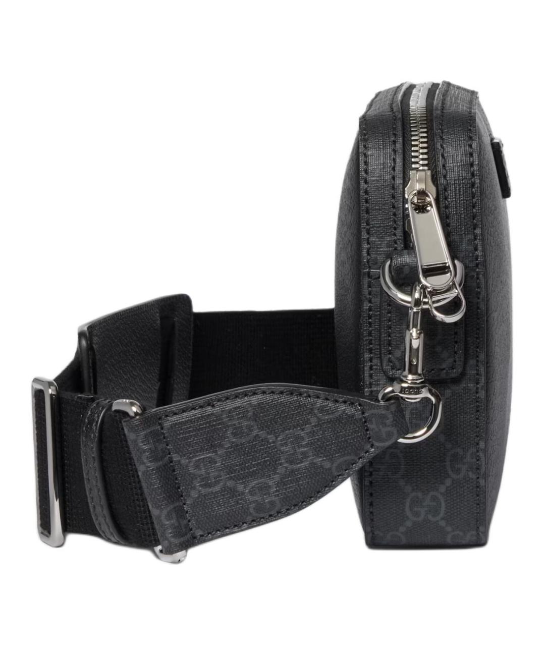 GUCCI Черная кожаная сумка на плечо, фото 4