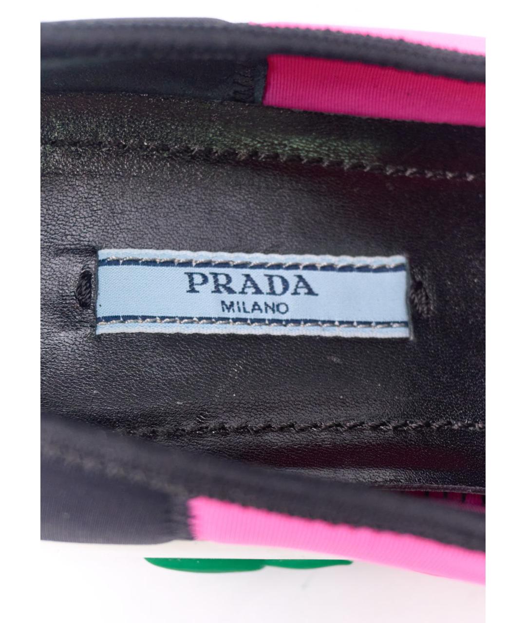 PRADA Черные текстильные кеды, фото 5