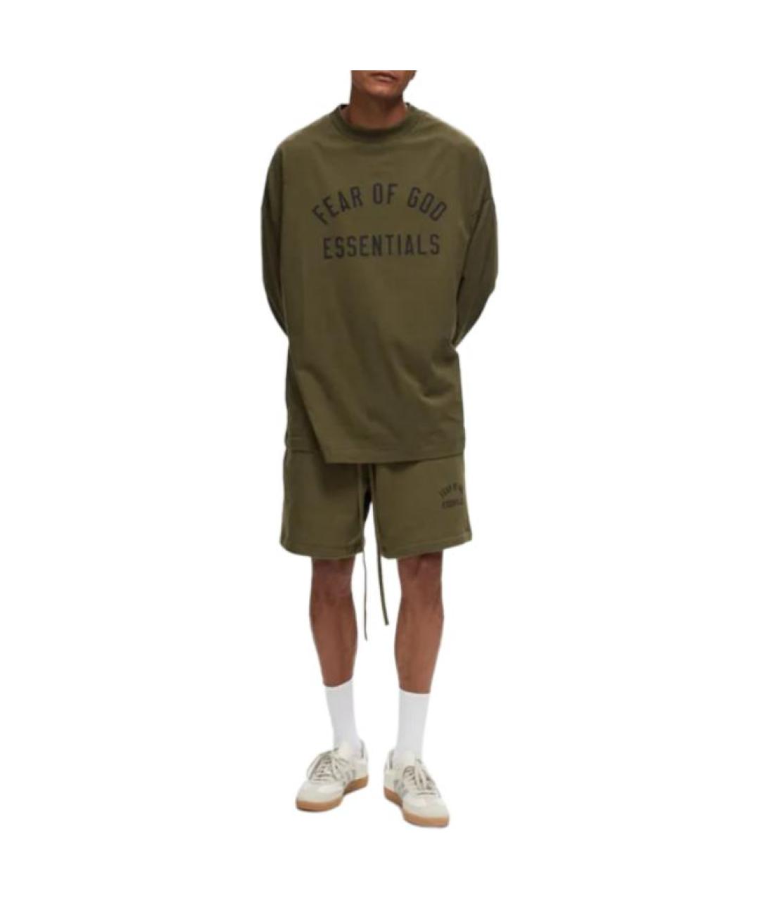 FEAR OF GOD ESSENTIALS Хаки шорты, фото 3
