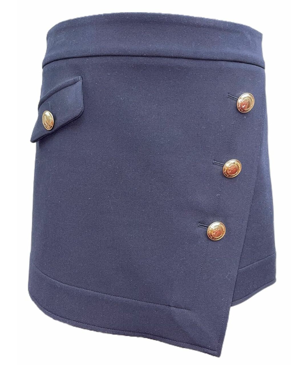 VERSACE Синяя полиэстеровая юбка мини, фото 1