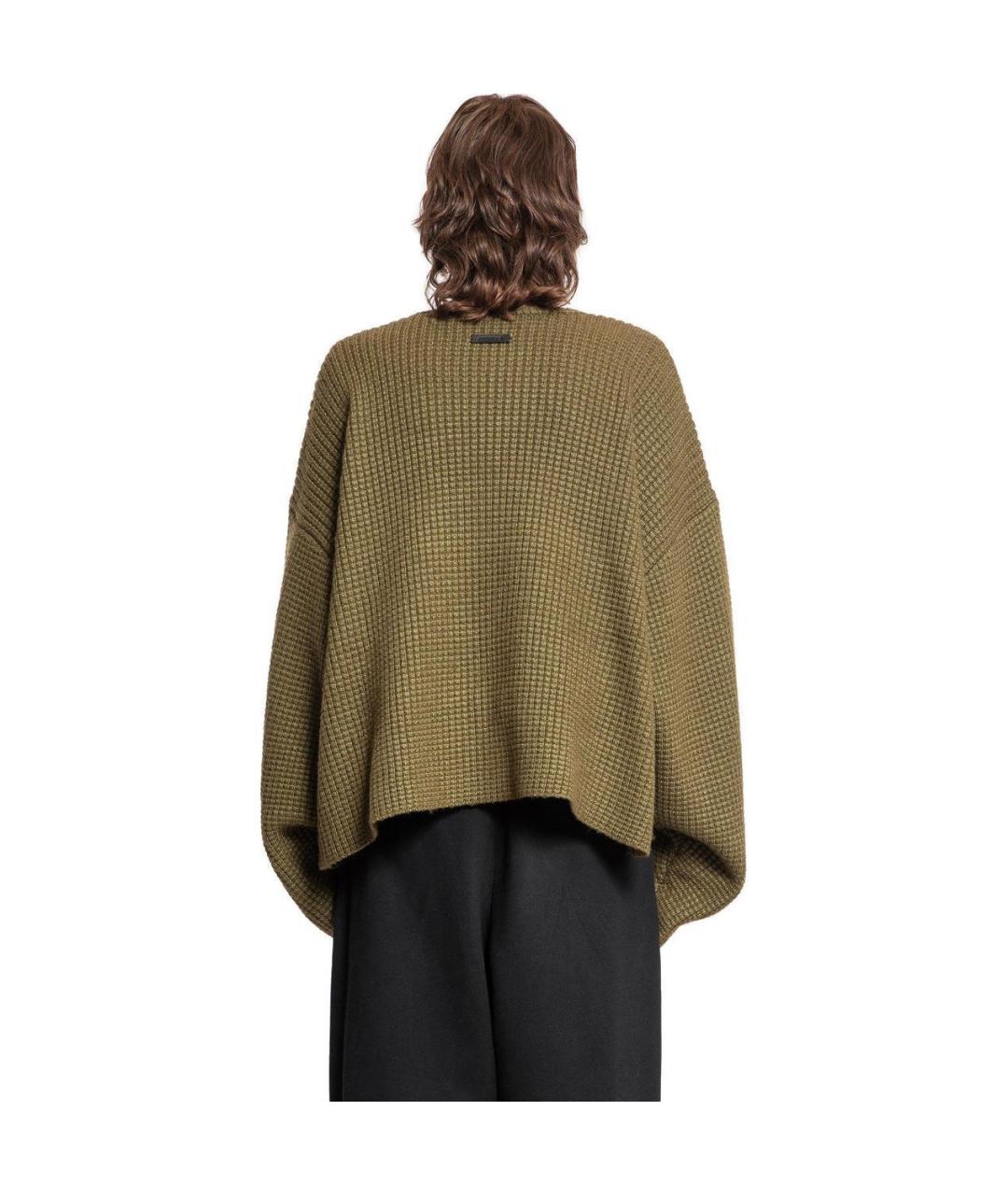 FEAR OF GOD ESSENTIALS Хаки кардиган, фото 5