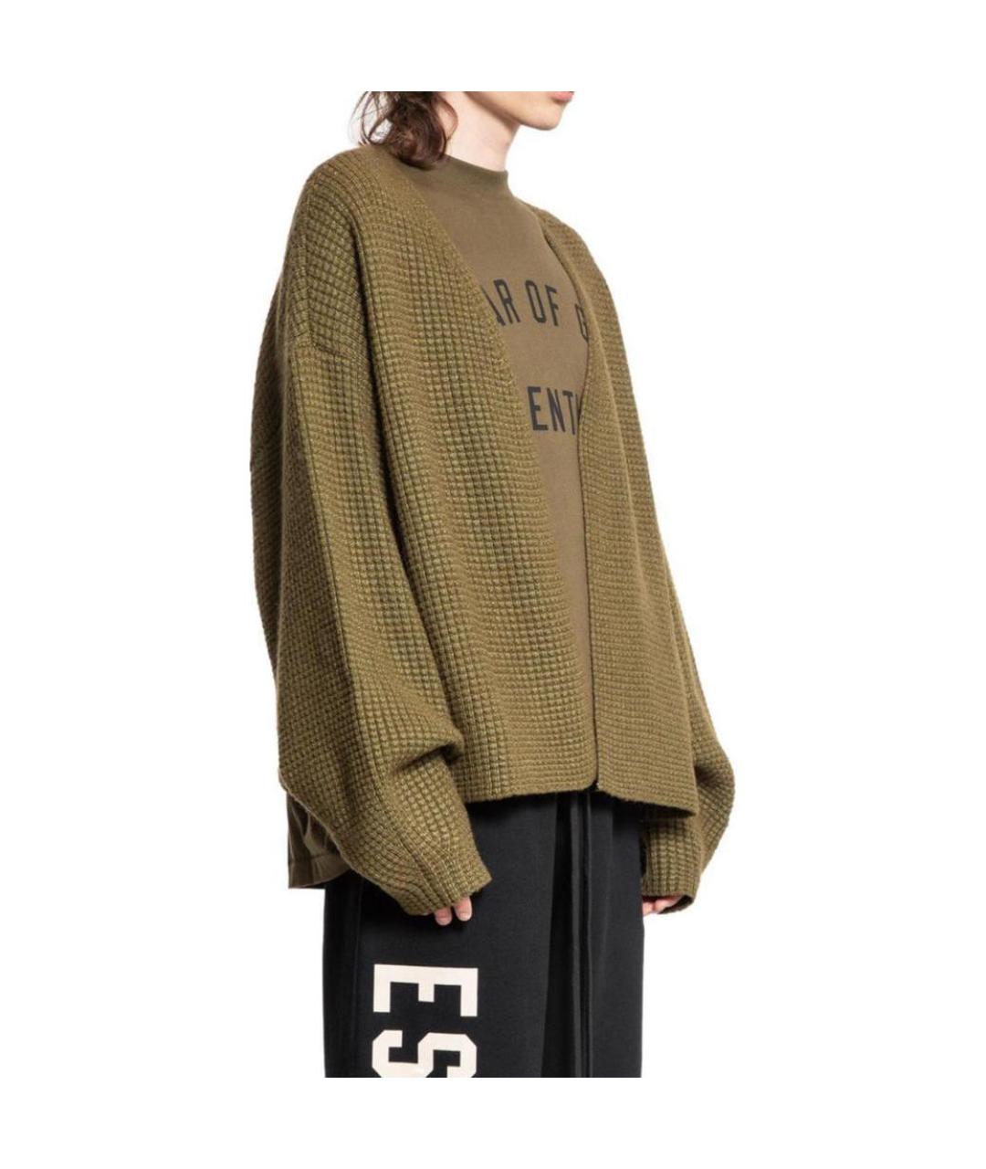 FEAR OF GOD ESSENTIALS Хаки кардиган, фото 4