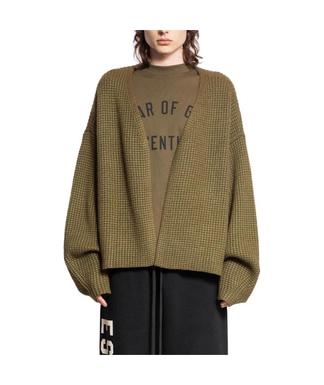 FEAR OF GOD ESSENTIALS Хаки кардиган, фото 3