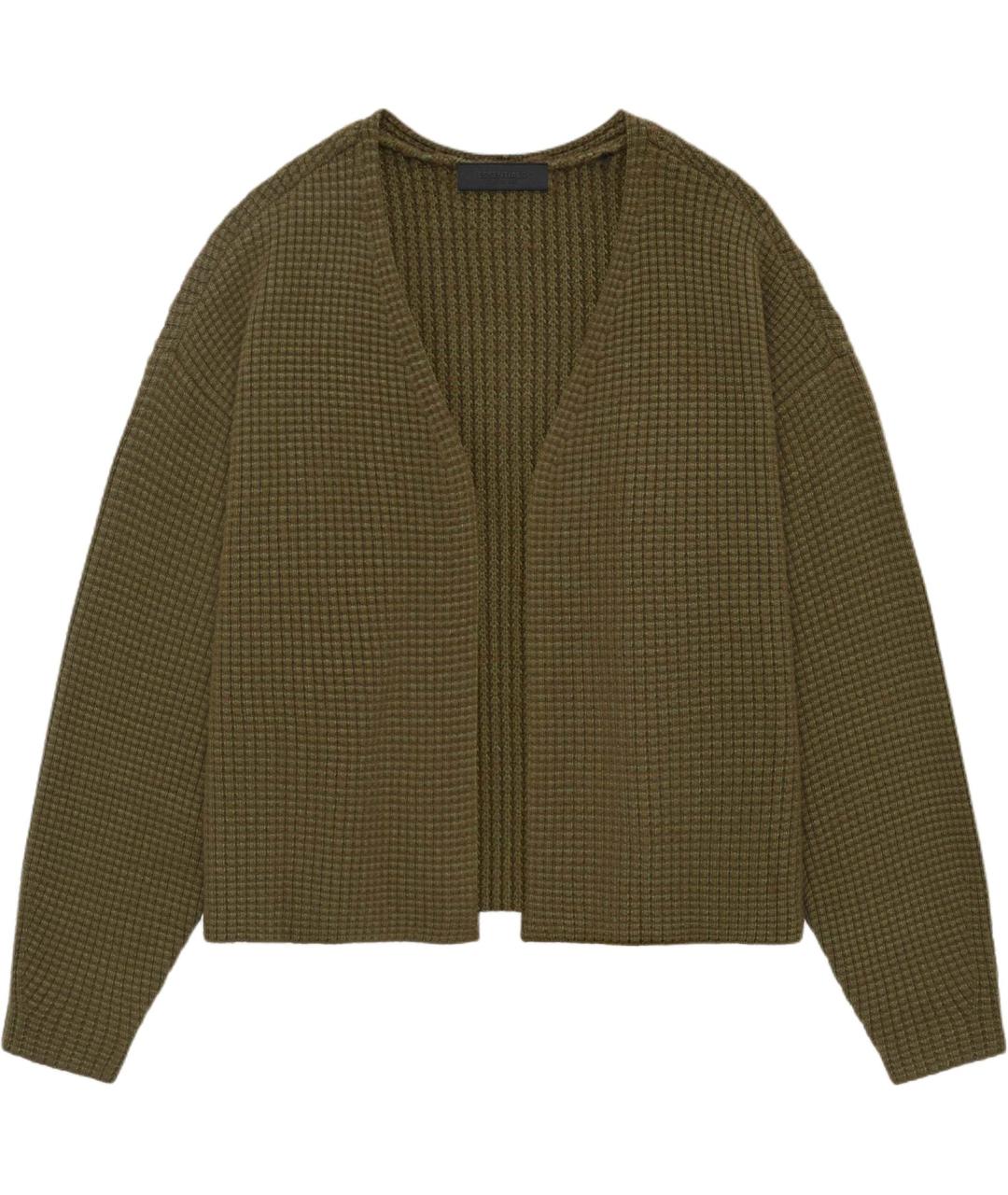 FEAR OF GOD ESSENTIALS Хаки кардиган, фото 1
