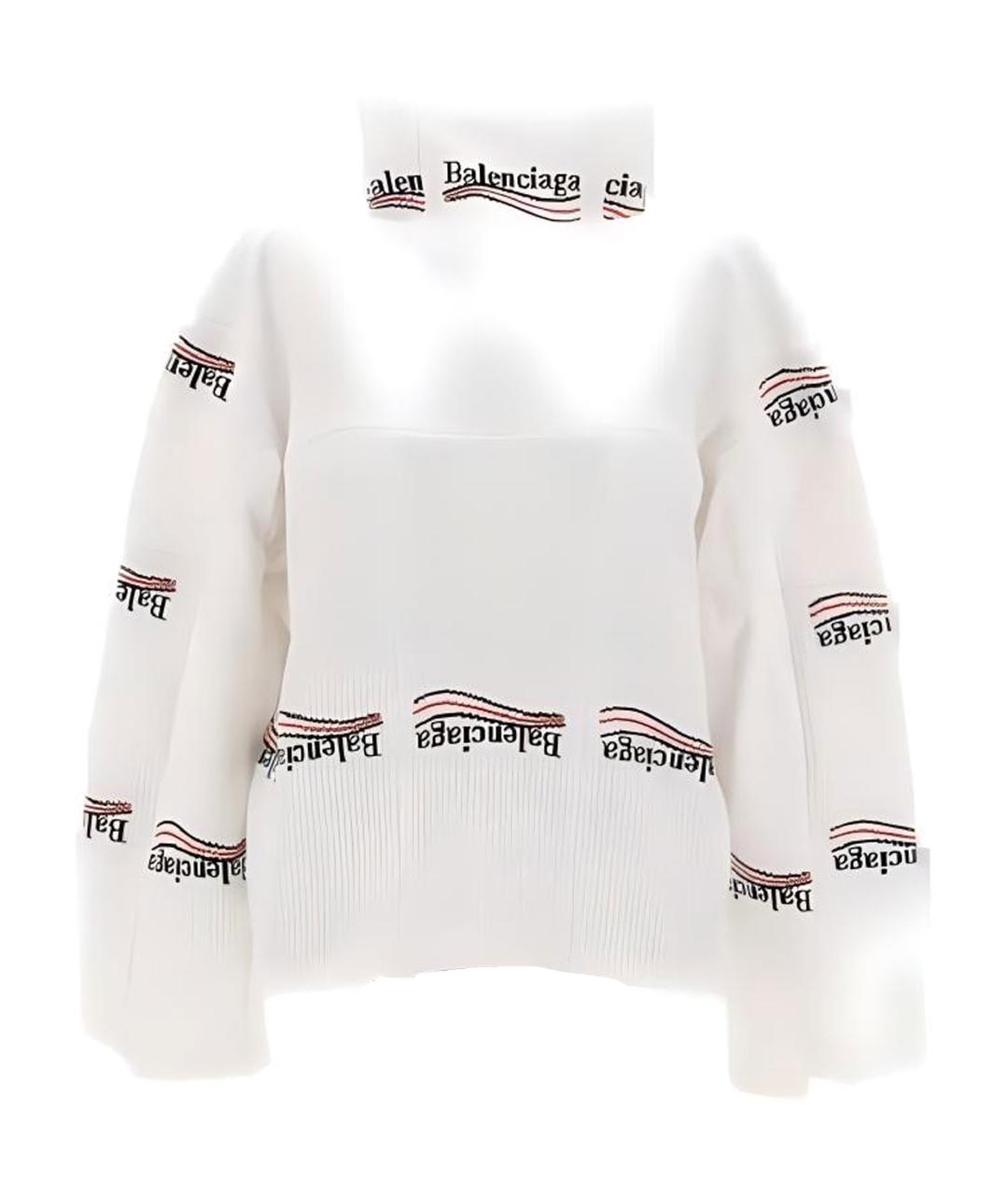 BALENCIAGA Белый джемпер / свитер, фото 1