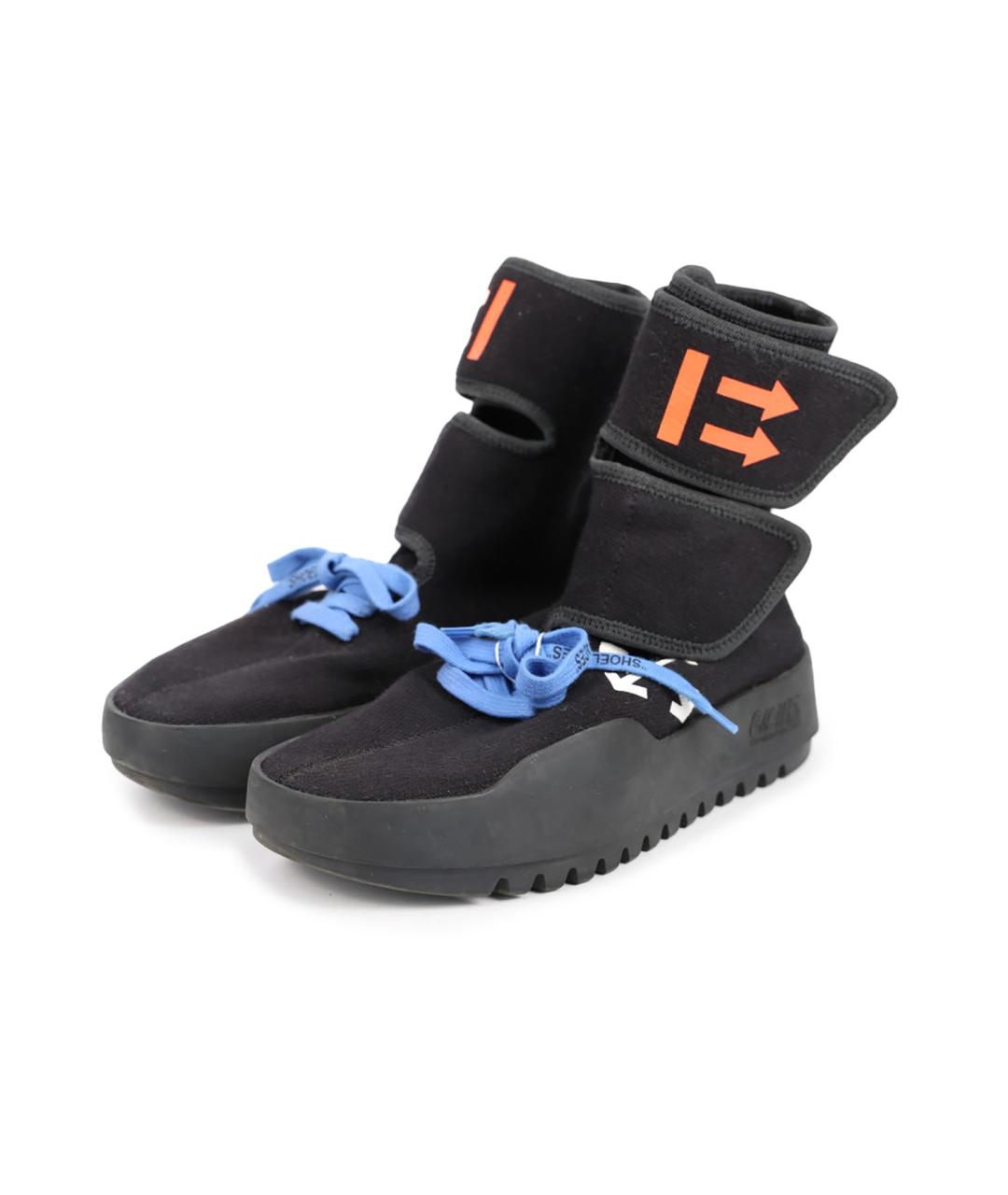 OFF-WHITE Черные текстильные ботинки, фото 6