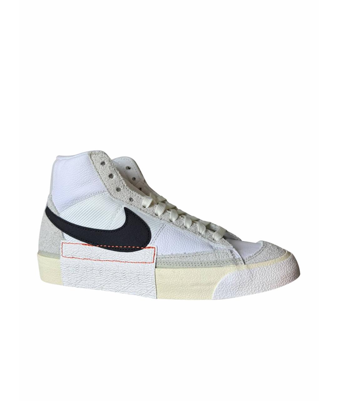 NIKE Бежевые замшевые высокие кроссовки / кеды, фото 1