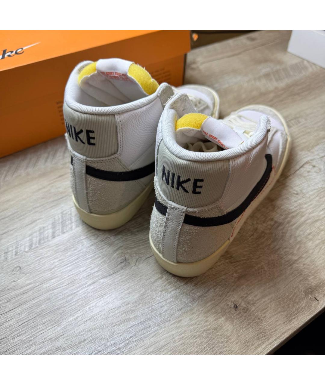 NIKE Бежевые замшевые высокие кроссовки / кеды, фото 5