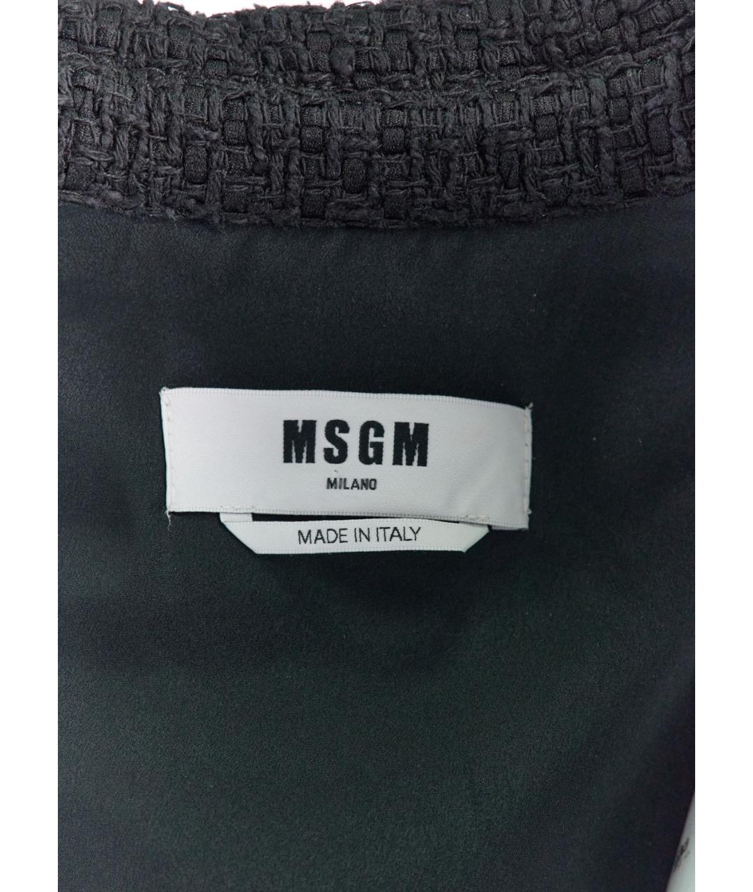 MSGM Черный хлопковый жакет/пиджак, фото 3