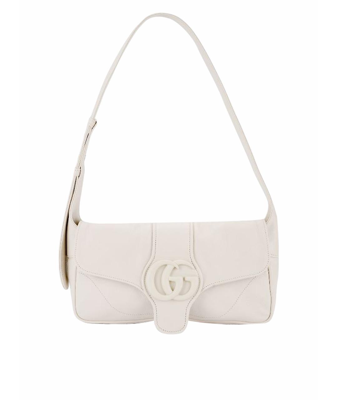 GUCCI Бежевая кожаная сумка с короткими ручками, фото 1