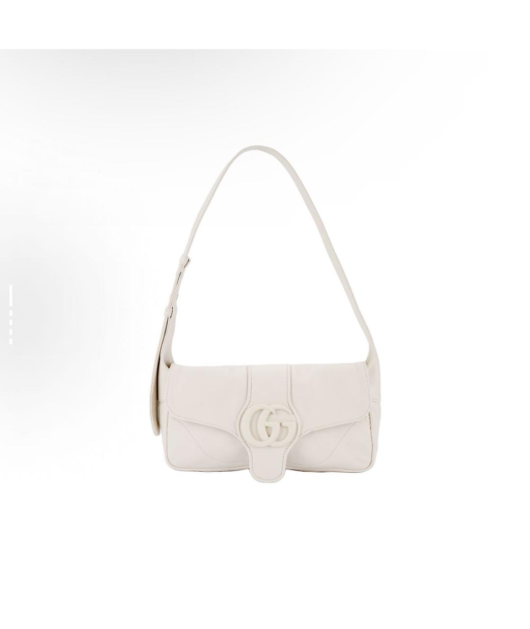 GUCCI Бежевая кожаная сумка с короткими ручками, фото 5