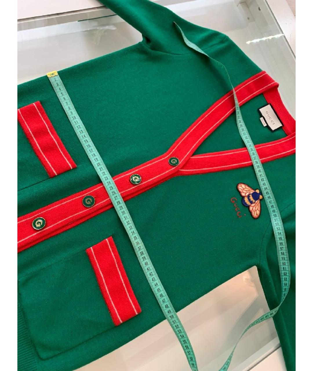 GUCCI Зеленый хлопковый кардиган, фото 6