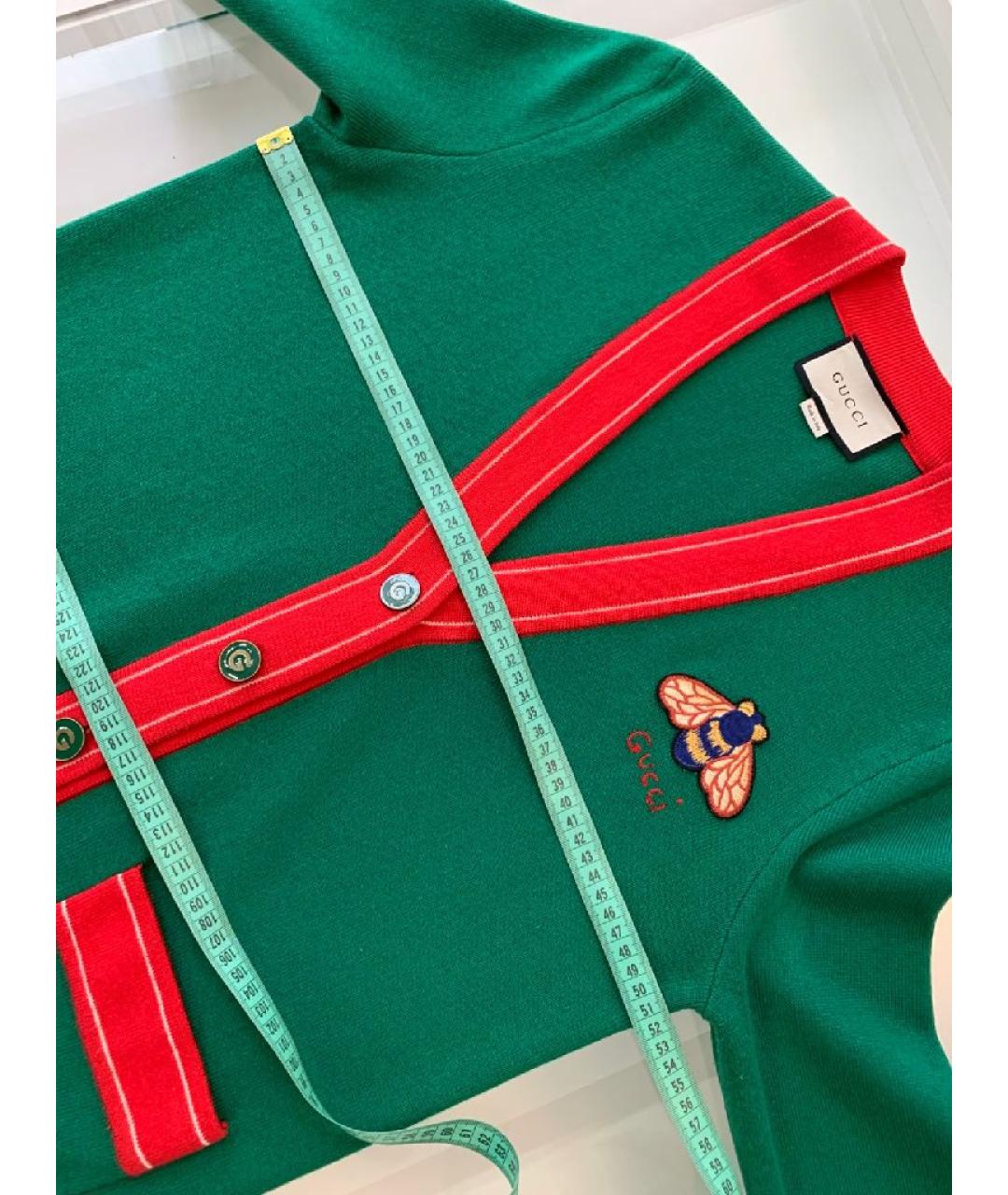 GUCCI Зеленый хлопковый кардиган, фото 5