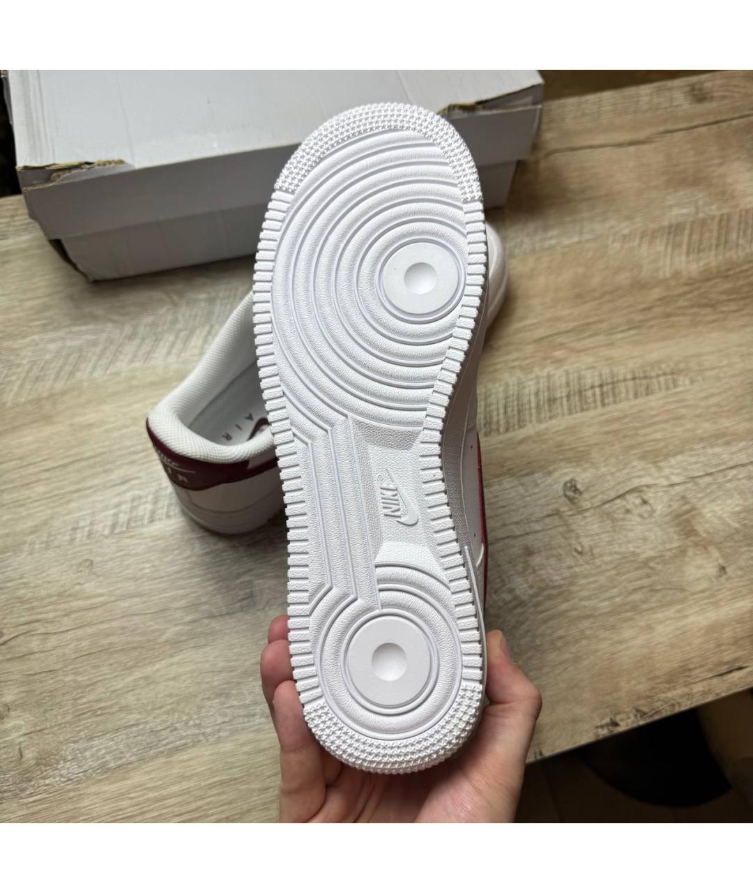NIKE Белые кожаные низкие кроссовки / кеды, фото 9
