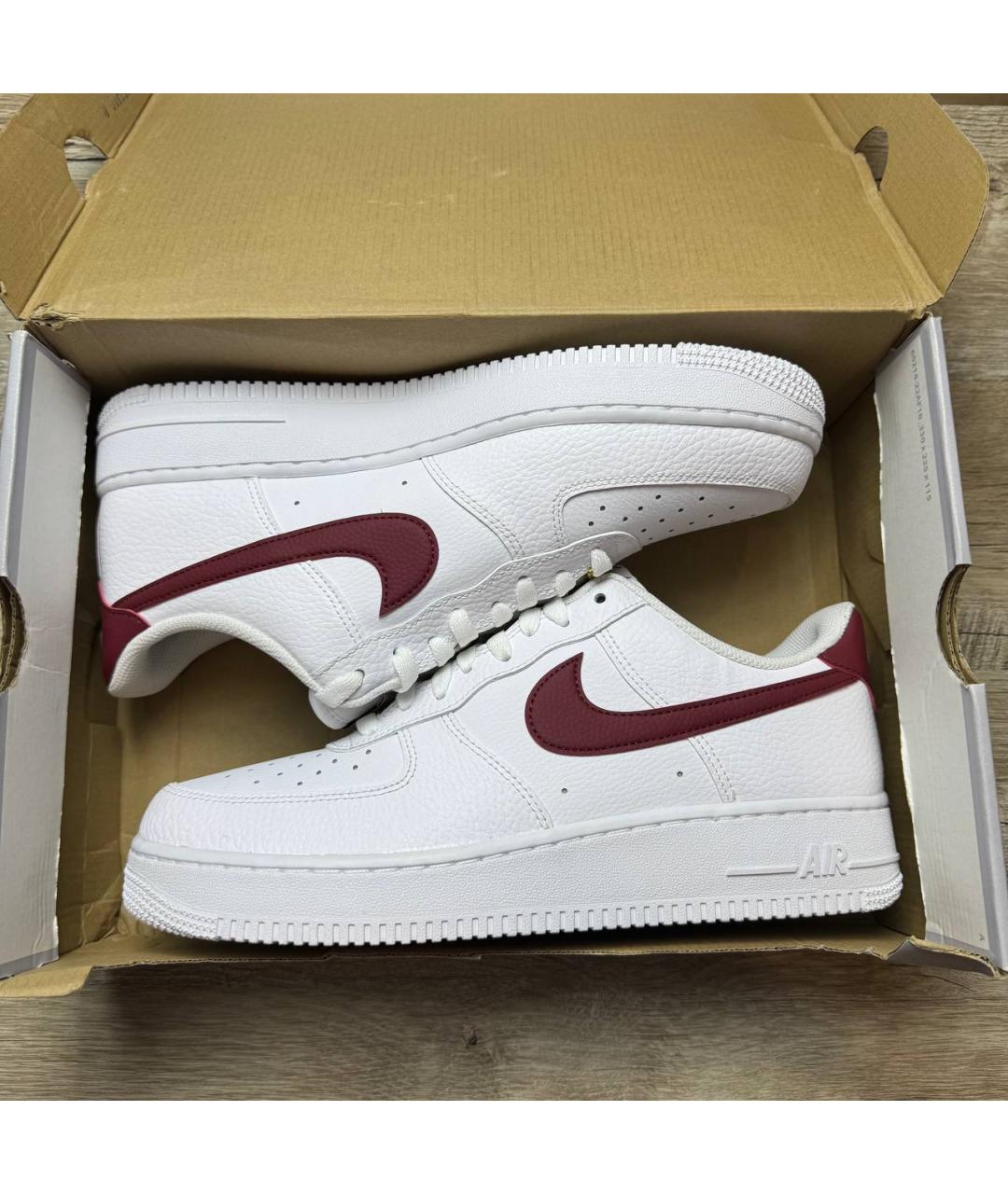 NIKE Белые кожаные низкие кроссовки / кеды, фото 2