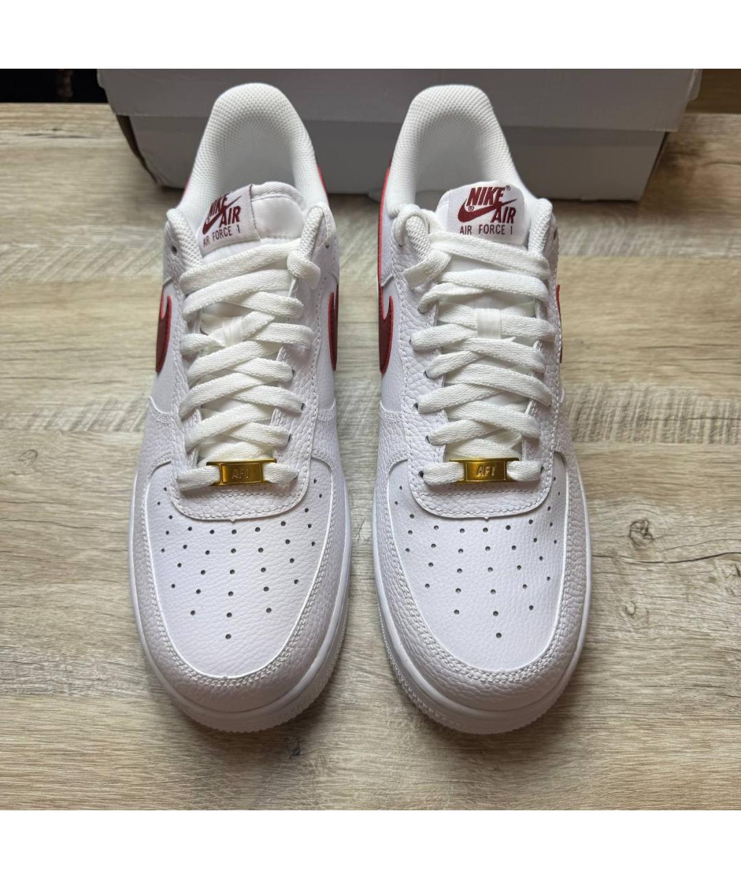 NIKE Белые кожаные низкие кроссовки / кеды, фото 5