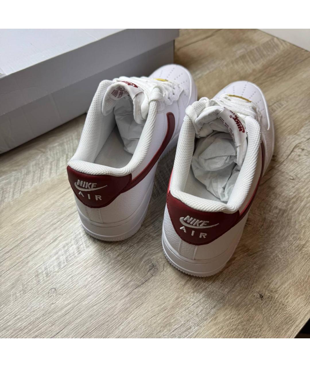 NIKE Белые кожаные низкие кроссовки / кеды, фото 8