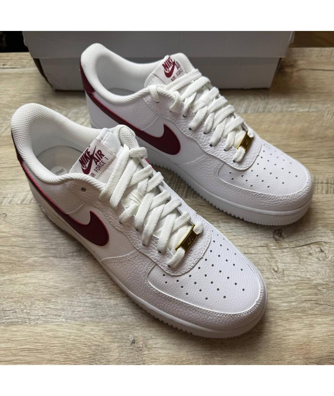 NIKE Белые кожаные низкие кроссовки / кеды, фото 7