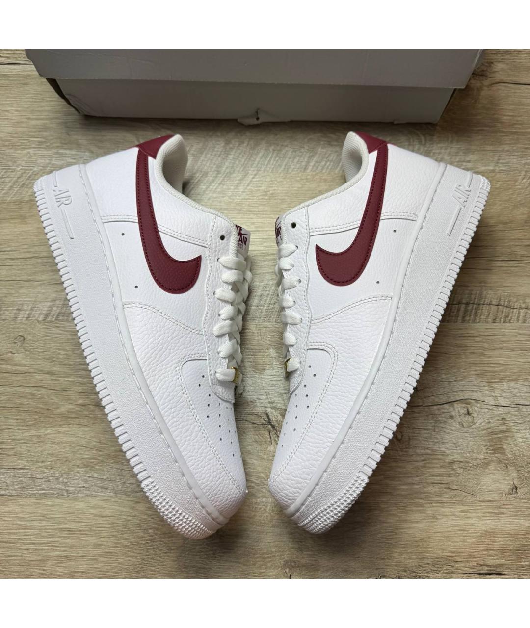 NIKE Белые кожаные низкие кроссовки / кеды, фото 10