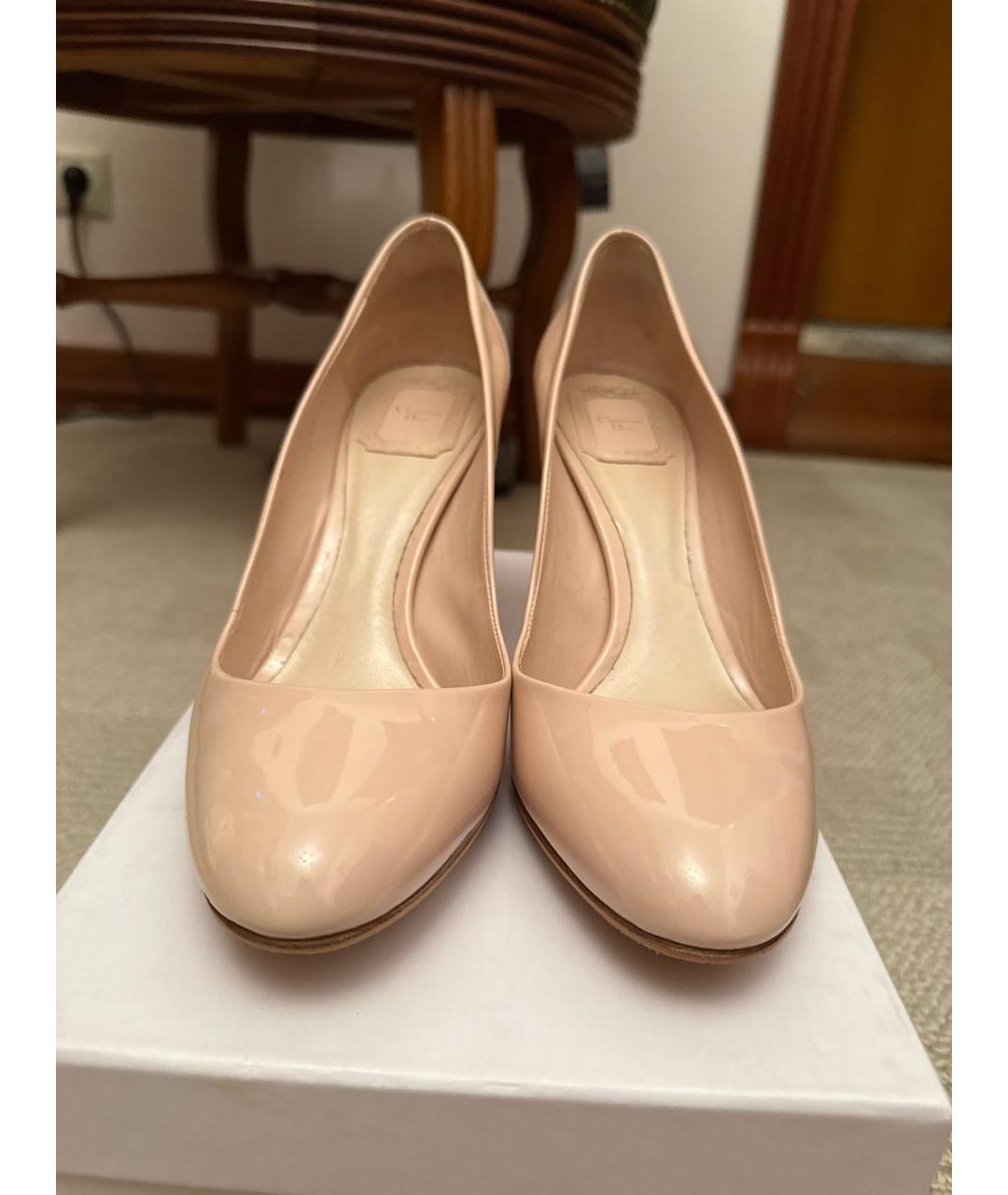 CHRISTIAN DIOR Розовые туфли из лакированной кожи, фото 2