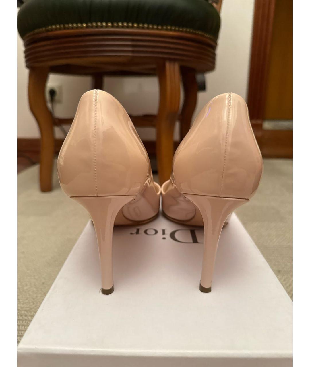 CHRISTIAN DIOR Розовые туфли из лакированной кожи, фото 4