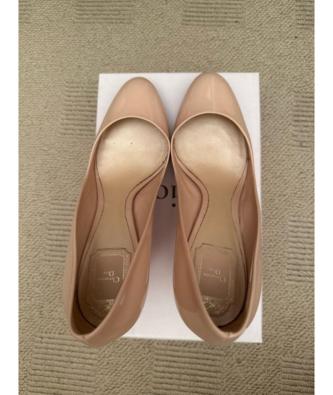 CHRISTIAN DIOR Розовые туфли из лакированной кожи, фото 3