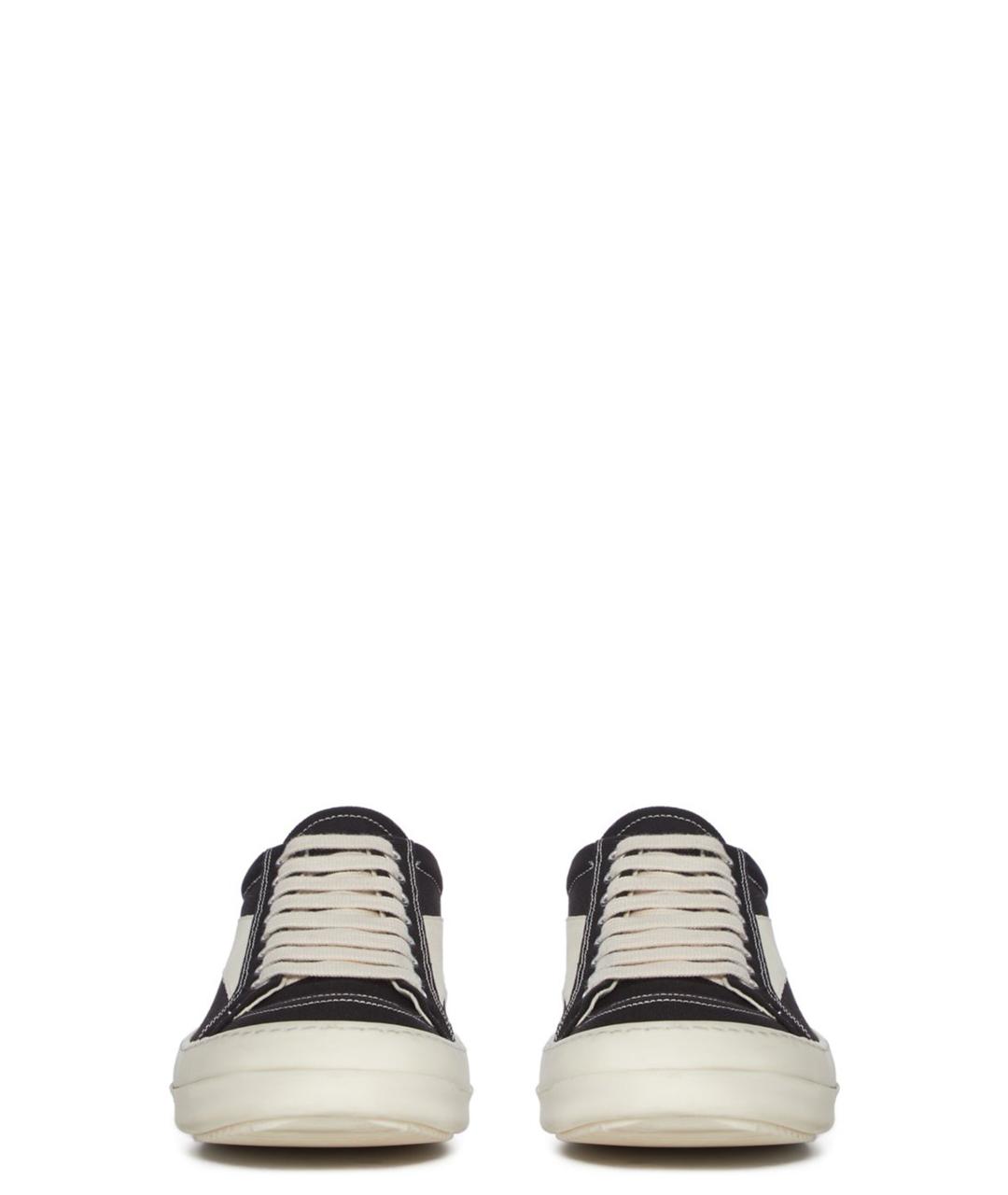 RICK OWENS DRKSHDW Черные текстильные кеды, фото 3