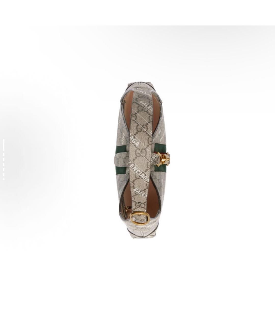 GUCCI Хаки кожаная сумка с короткими ручками, фото 4