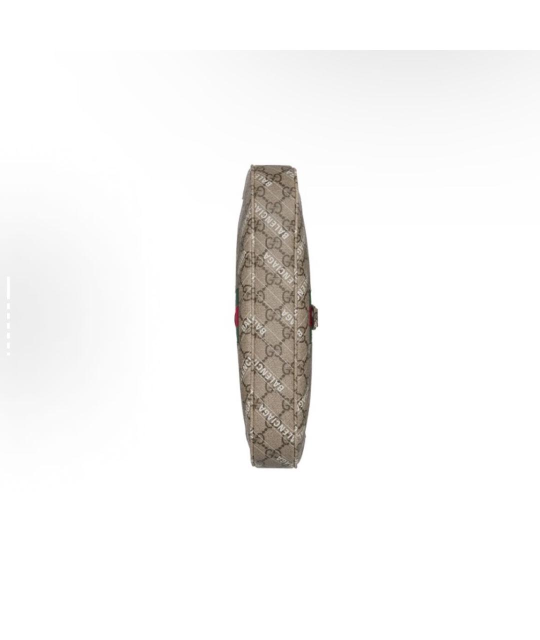 GUCCI Хаки кожаная сумка с короткими ручками, фото 5
