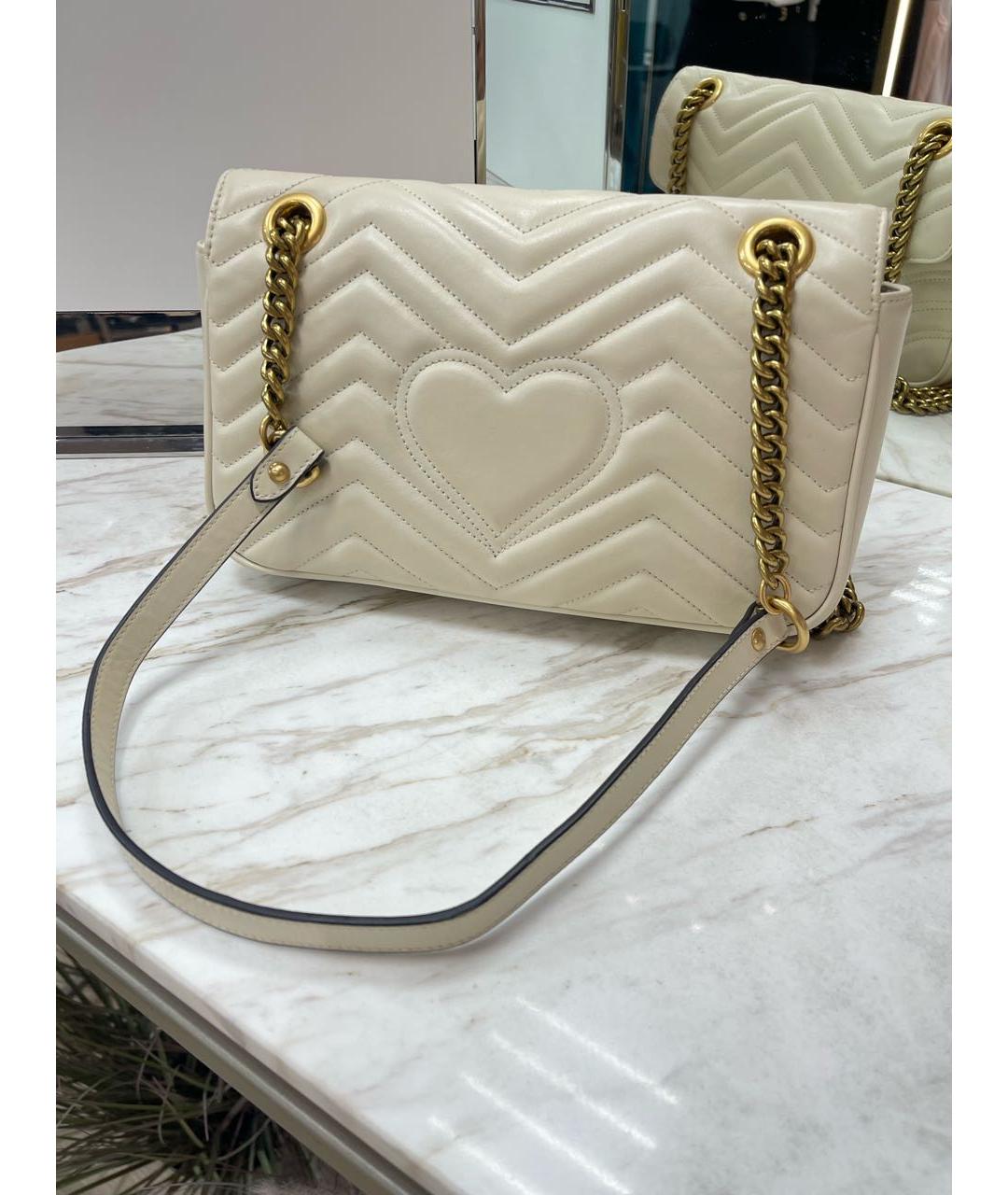 GUCCI Бежевая кожаная сумка через плечо, фото 3