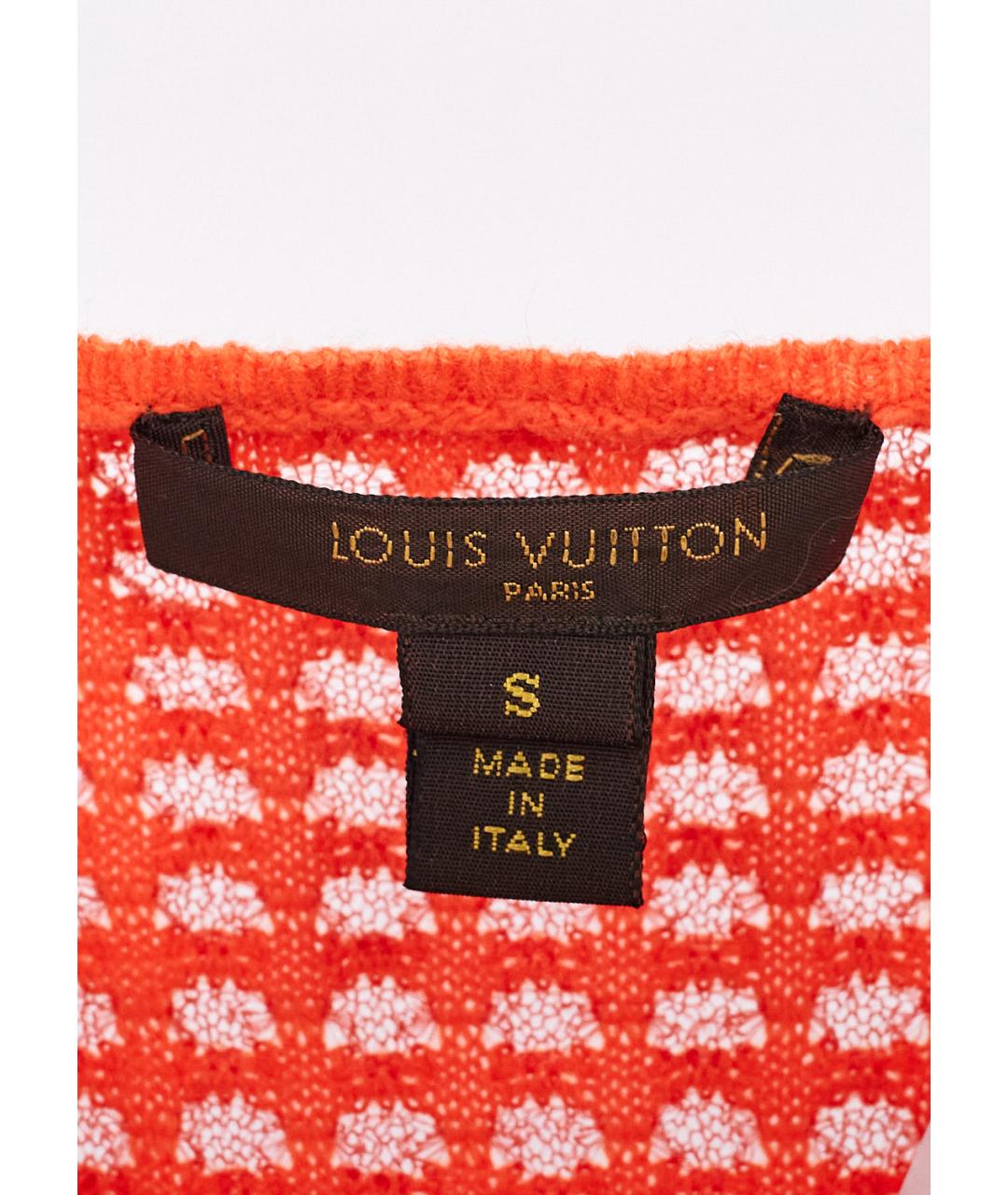 LOUIS VUITTON Оранжевый кашемировый джемпер / свитер, фото 3