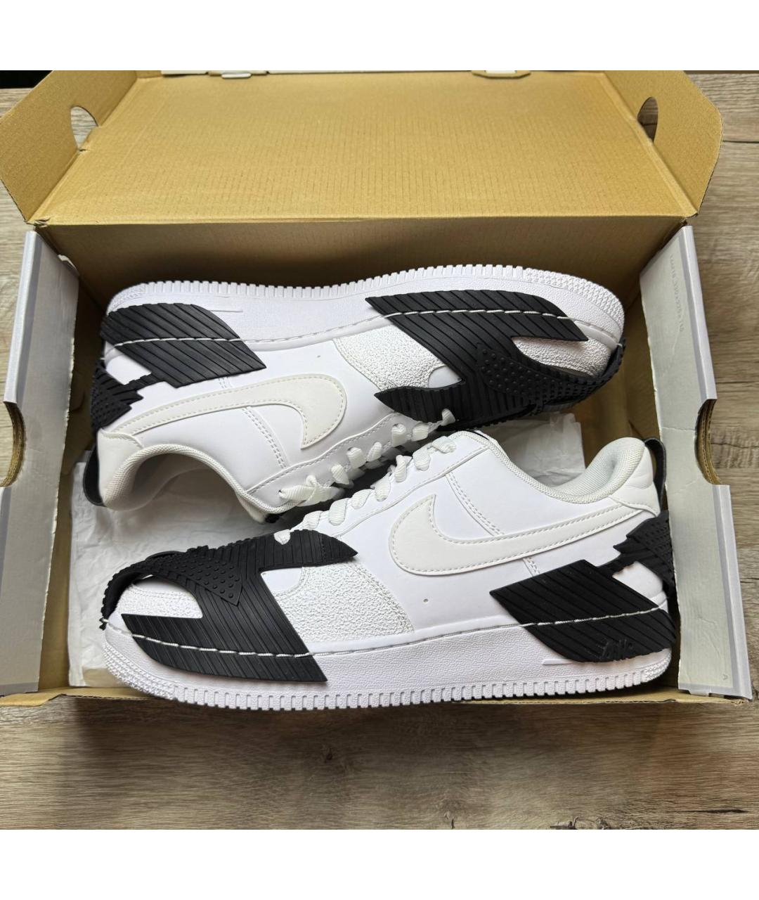 NIKE Белые кожаные низкие кроссовки / кеды, фото 2