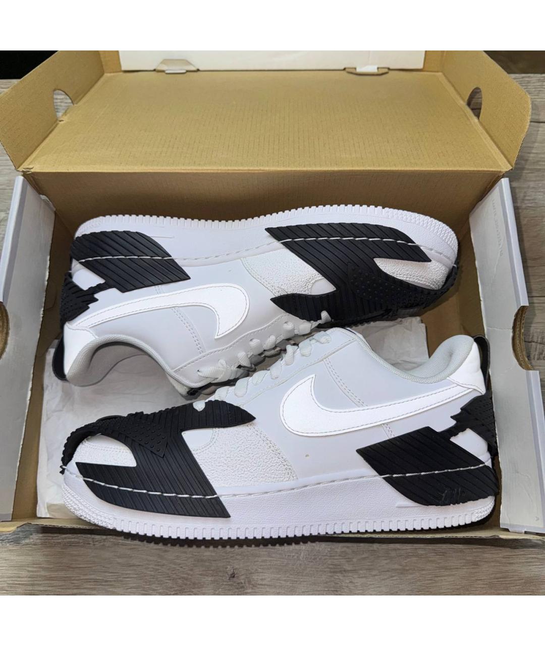 NIKE Белые кожаные низкие кроссовки / кеды, фото 10
