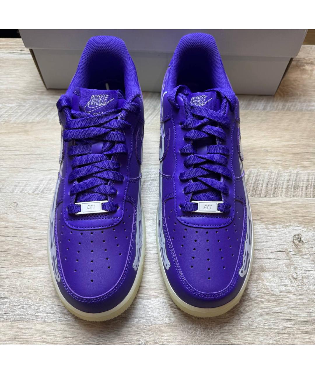 NIKE Фиолетовые кожаные низкие кроссовки / кеды, фото 3