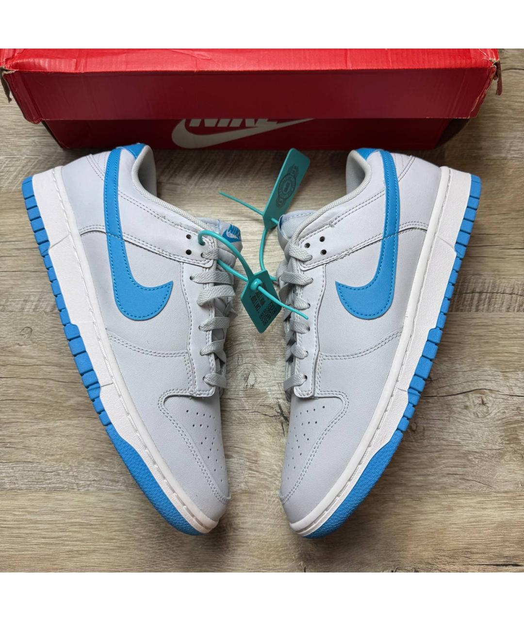 NIKE Серые кожаные низкие кроссовки / кеды, фото 9