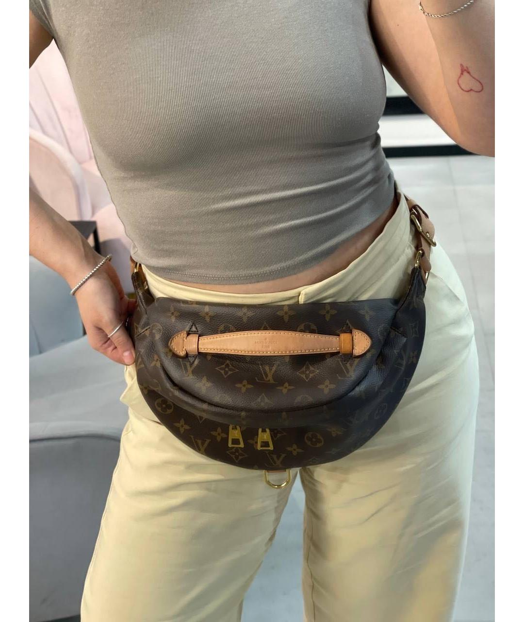 LOUIS VUITTON Коричневая поясная сумка, фото 4